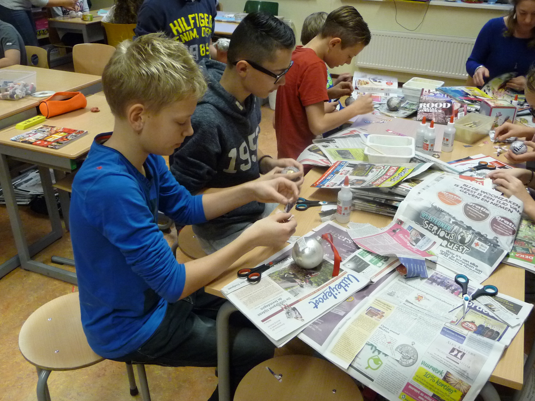 Kerstcreatief in groep 8