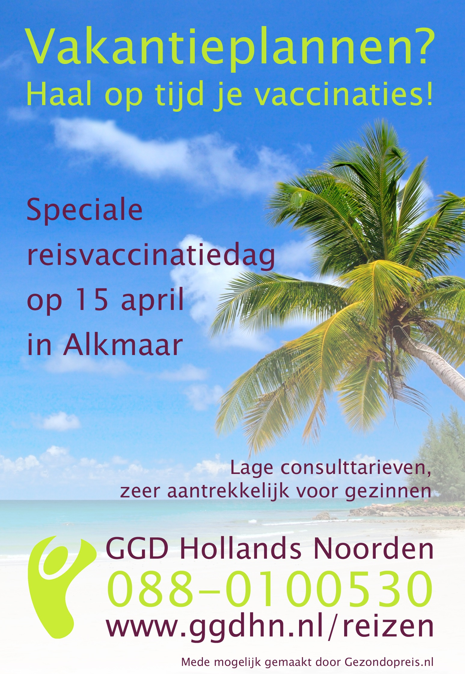 Speciale reisvaccinatiedag bij GGD Hollands Noorden