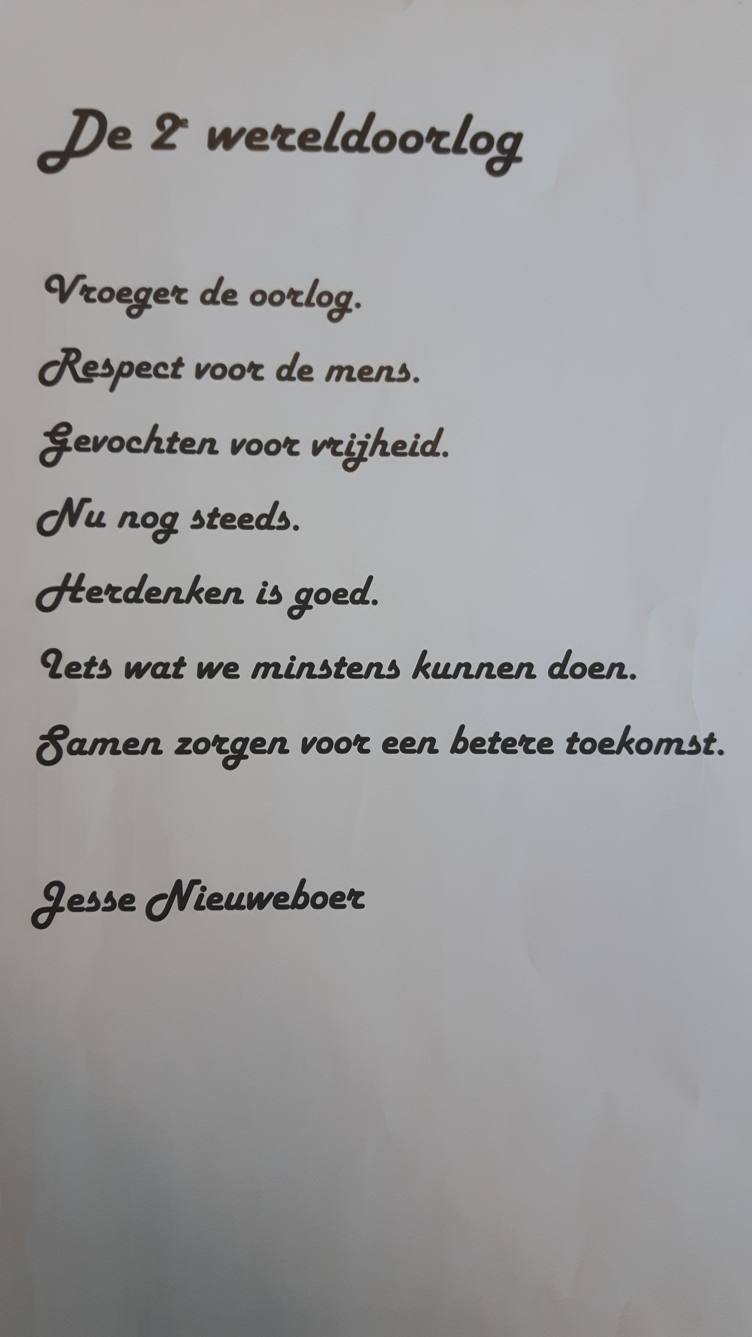 Gedichten 4 mei herdenking groep 8