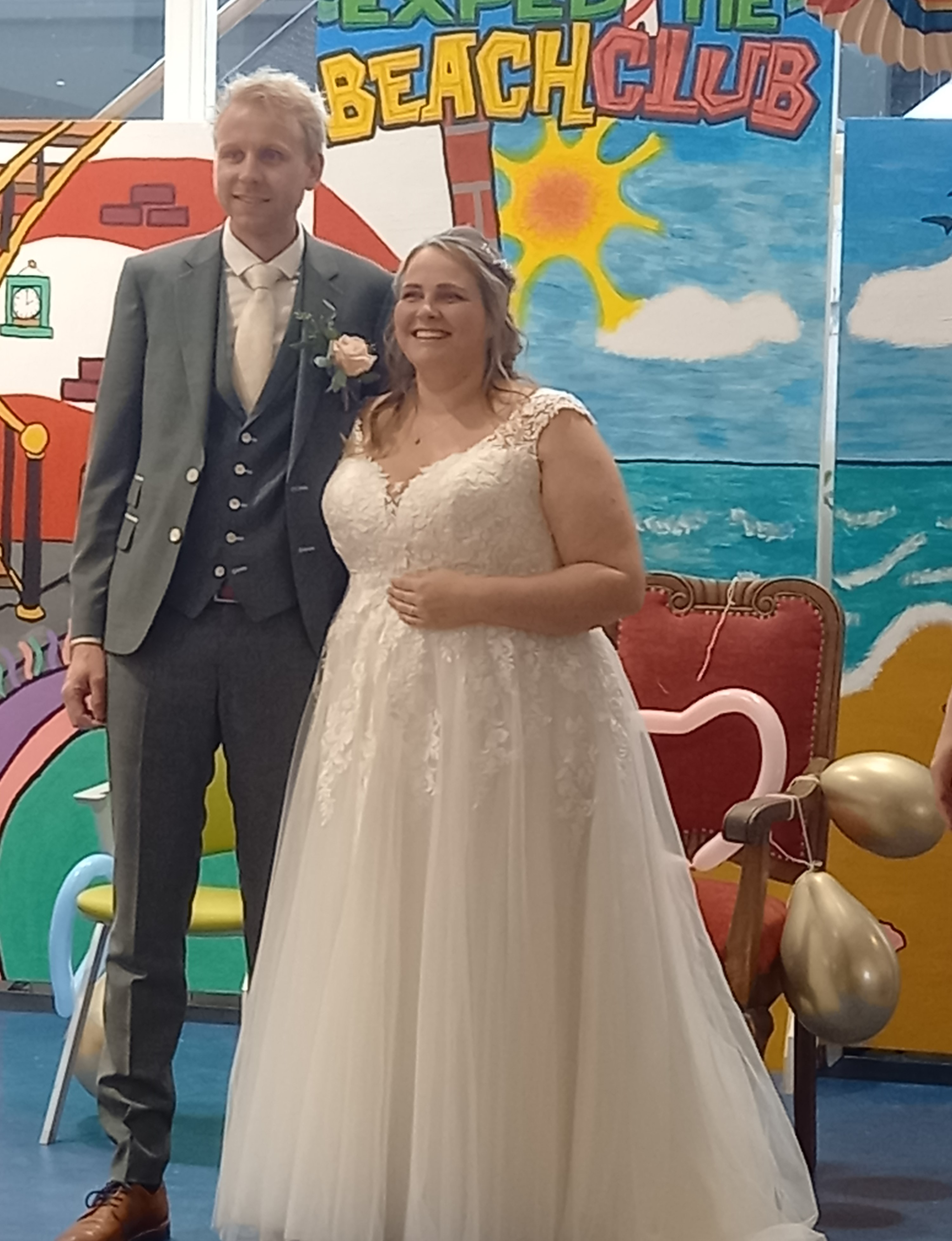 Bruiloft juf Esther en haar Frank